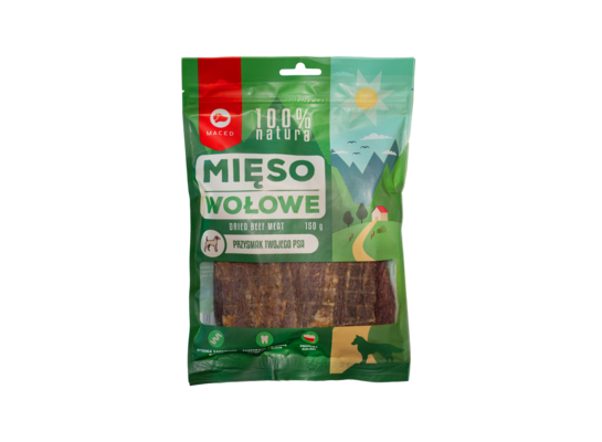 Przysmak dla psa 100% NATURA mięso wołowe 150 g Maced