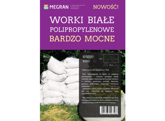 Worek polipropylenowy 75 g/m² 60 x 105 cm