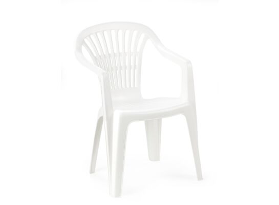 Krzesło ogrodowe plastikowe niskie białe