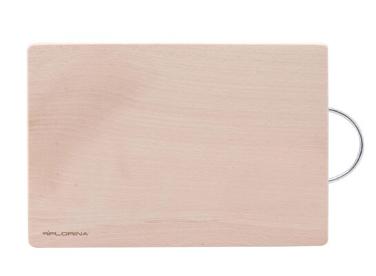 Deska kuchenna drewniana z uchwytem metalowym FLORINA 31 x 24 cm duża