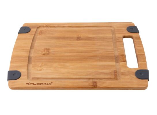 Deska kuchenna bambusowa z silikonem ANGOLO 37 x 25,5 x 1 cm