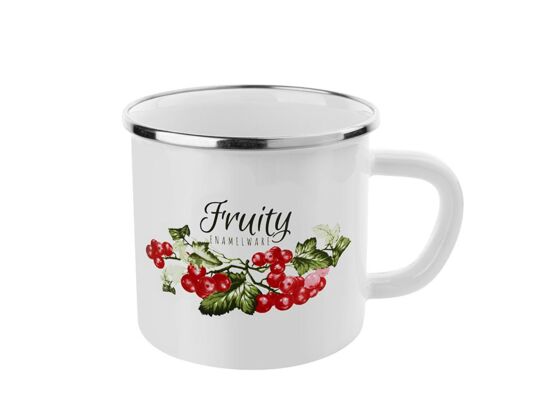 Kubek emaliowany prosty KALINA 9 cm 550 ml