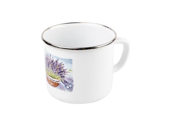 Kubek emaliowany prosty LAVANDA 12 cm 1,2 l