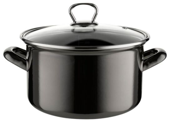 Garnek emaliowany prosty METALICO pokrywka 20 cm 3,3 l