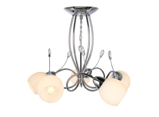 Lampa wisząca 5-płomienna Anika 5 x E14 40 W chrom
