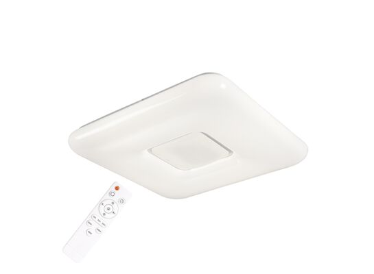 Plafon kwadratowy LYRA 44 x 44 cm biały z pilotem