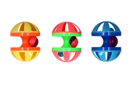 Zabawka dla kota piłka 6,6 x 9 cm mix kolorów