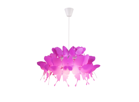 Lampa wisząca FARFALLA 1 x E27 ciemnoróżowa Light Prestige
