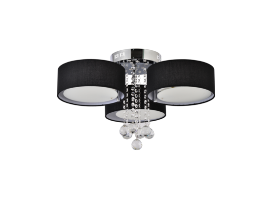 Lampa sufitowa Gambela 3 x E27 czarna