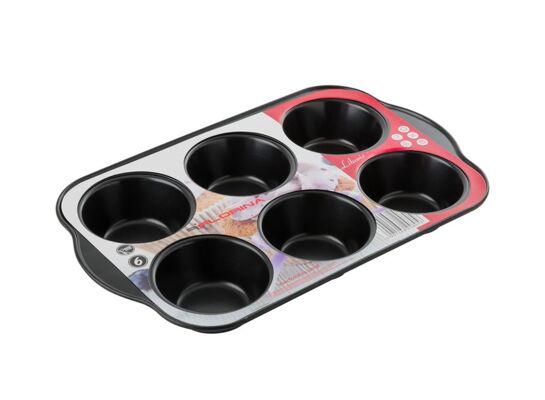 Blacha do muffinek LIKORIS na 6 babeczek 28 x 18 x 3,5 cm