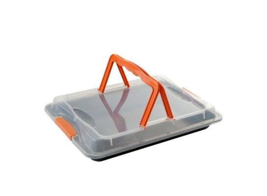 Blacha prostokątna LIKORIS z pokrywą 42 x 29 x 4 cm