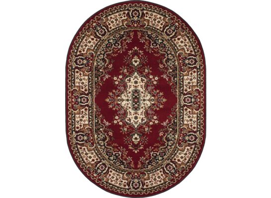 Dywan FATIMA 120 x 170 cm bordowy owal
