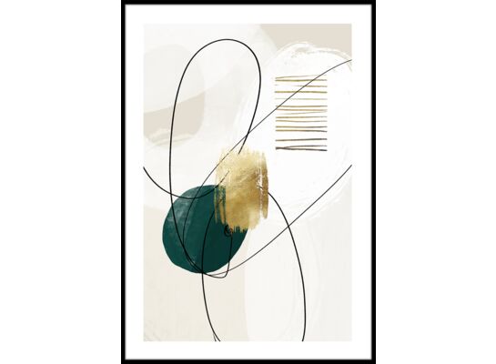 Obraz ARTBOX DIGI 50 x 70 cm  AB110 GREEN SHAPE