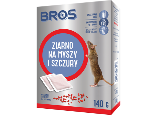 Ziarno na myszy i szczury 140 g Bros
