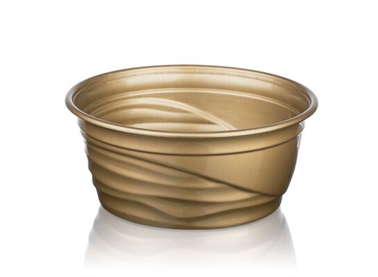 Miska Fala 23 cm złota