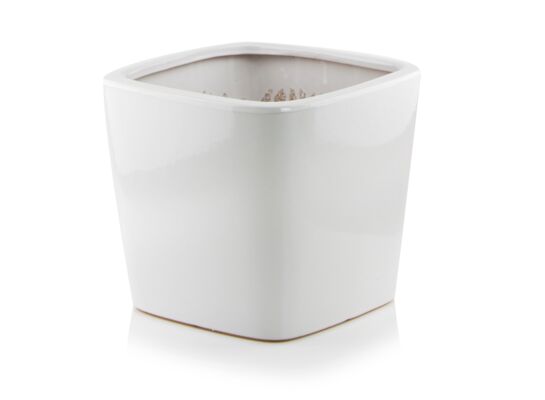 Donica ceramiczna biała 23 cm