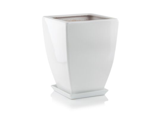 Donica ceramiczna biała 24 cm