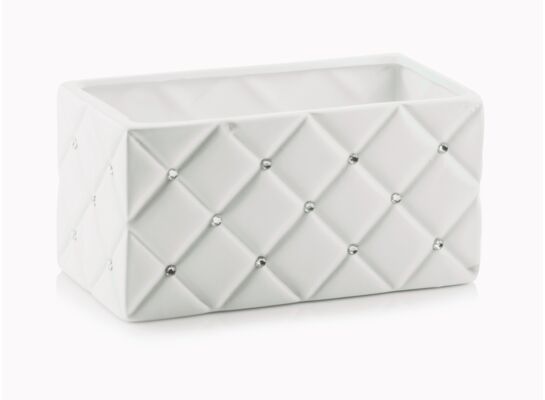 Osłonka ceramiczna rynna glamour biała 26 cm