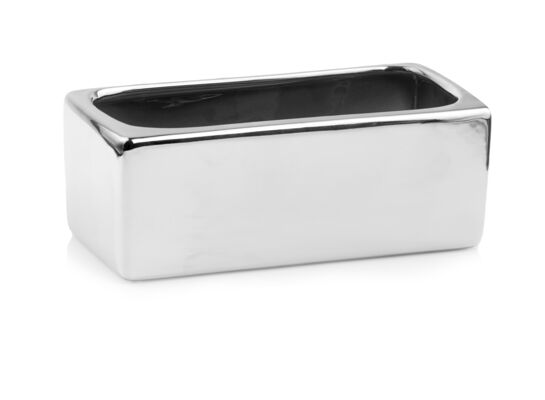 Osłonka ceramiczna rynna srebrna 25 cm