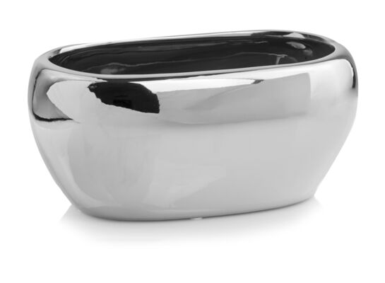 Osłonka ceramiczna rynna srebrna 27 cm