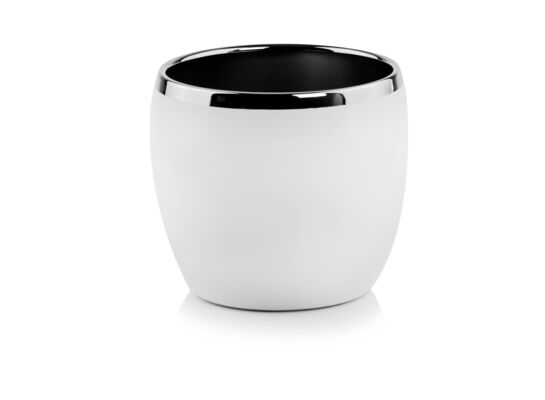 Osłonka ceramiczna kula biało-srebrna 11 cm