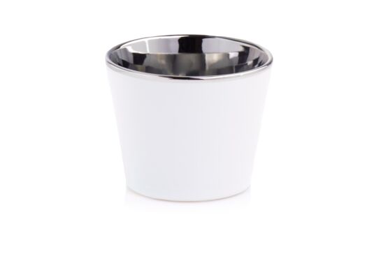 Osłonka ceramiczna biało-srebrna 12 cm