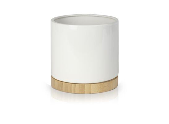 Osłonka ceramiczna bamboo biała 19 cm