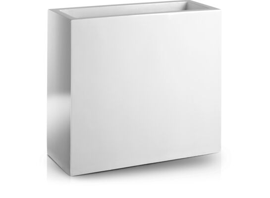 Donica z włókna szklanego rynna wysoka 50 cm biała