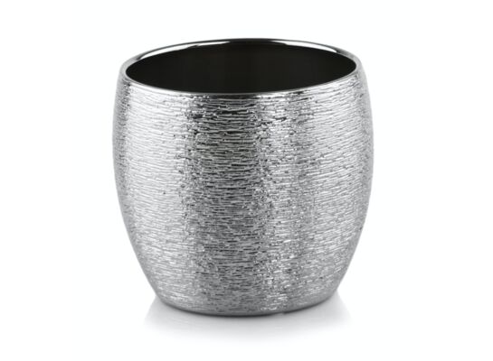 Osłonka ceramiczna kula grawer srebrna 15 cm