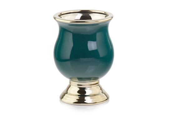 Osłonka ceramiczna urna gold & green 21 cm