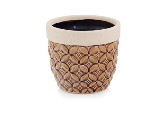 Osłonka ceramiczna brązowa 12 cm