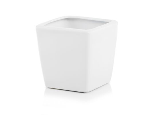 Osłonka ceramiczna kwadrat biały 14 cm