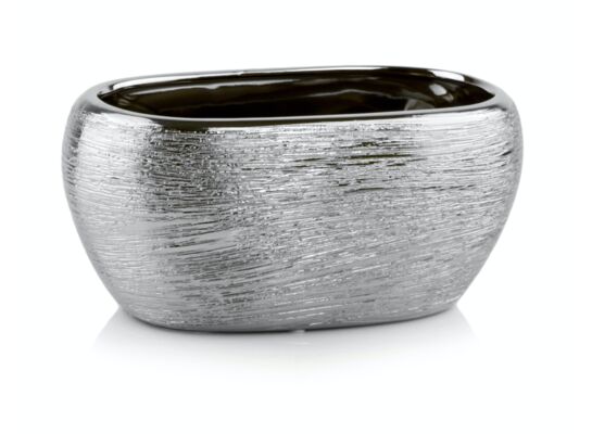 Osłonka ceramiczna rynna grawer srebrna 27 cm