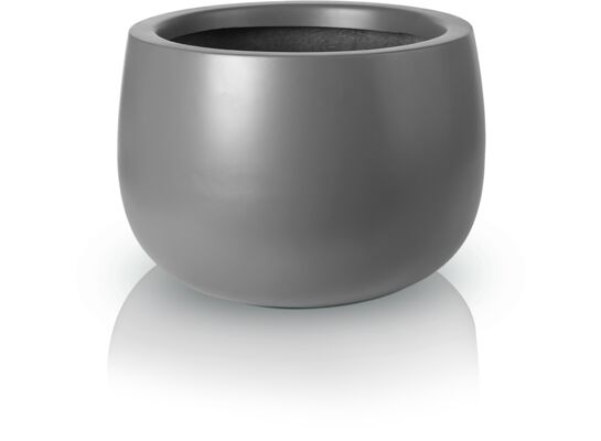 Donica z włókna szkalnego kula 34 cm grafitowy