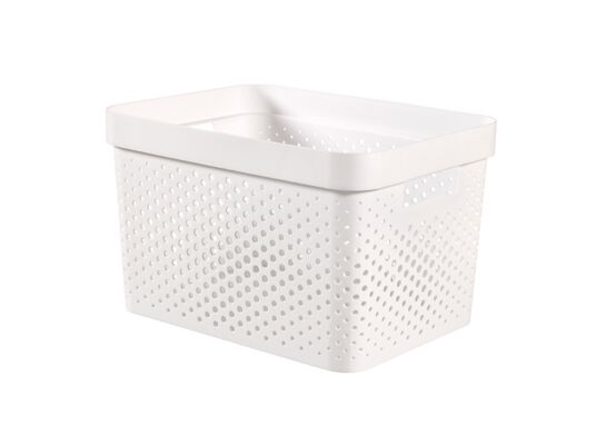 Pojemnik ażurowy Infinity Recycled Biały 17L