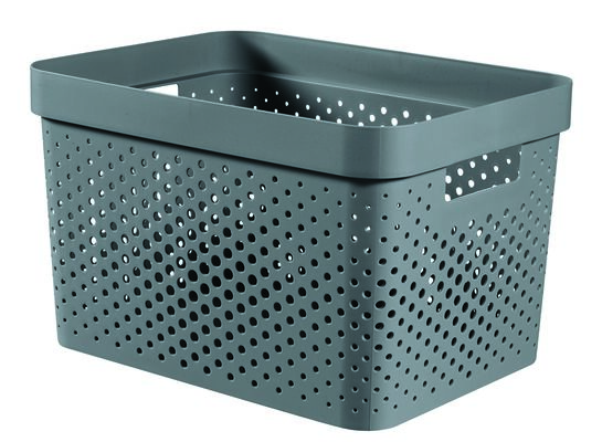 Pojemnik ażurowy Infinity Recycled Ciemny szary 17L