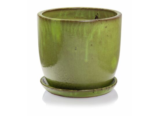 Donica z podstawką 34 cm zielony