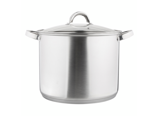 Garnek z pokrywką szklaną Fabio stal nierdzewna 28 cm 12,5 l