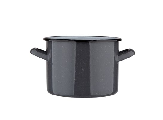 Garnek prosty 3,3 l śr.18 cm wys.14 cm szary nakrapiany