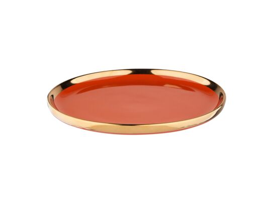 Talerz deserowy Nbc Aurora Gold 20 cm terakota