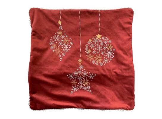 Poszewka świąteczna CHP 45 x 45 cm bordowy