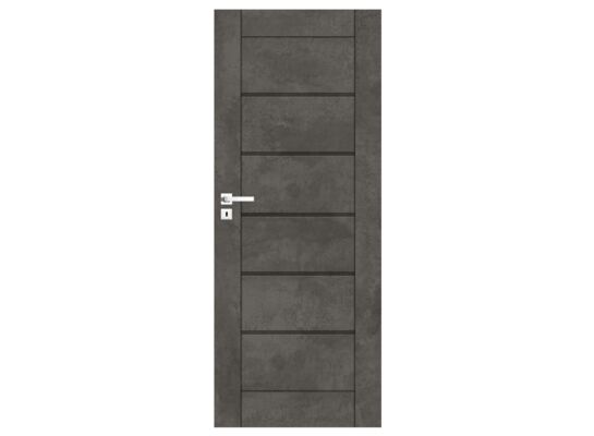 Drzwi pełne CHICAGO beton ciemny 80 prawe