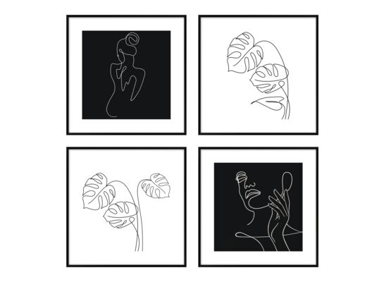 Zestaw obrazów DECOBOX 001DB, 4 x 30 x 30 cm