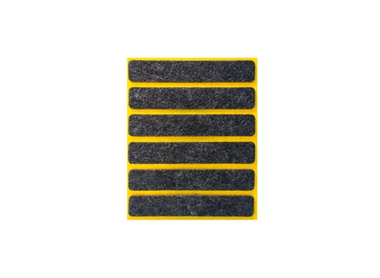 Podkładka filcowa samoprzylepna czarna 16 x 92 6 sztuk ANDPOL