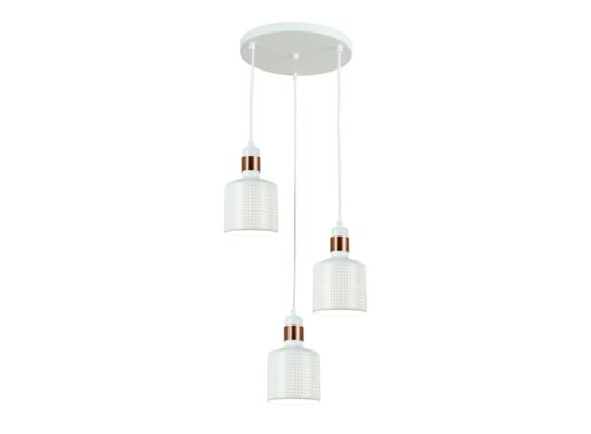 Lampa wisząca Restenza 3 x E27 40 W biała
