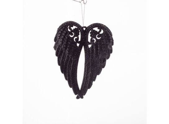 Zawieszka skrzydła 11 x 15 cm czarna