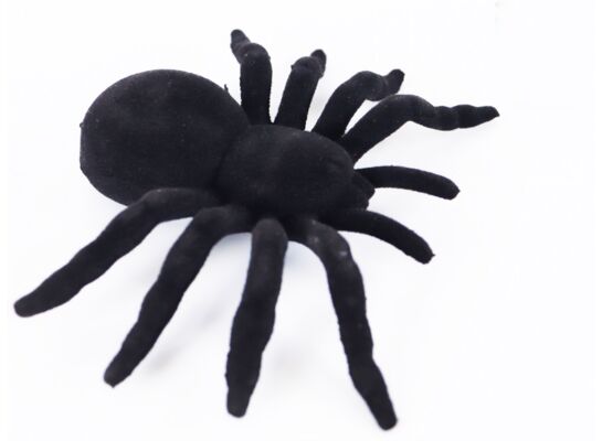 Dekoracja Halloween pająk 7,5 cm czarny