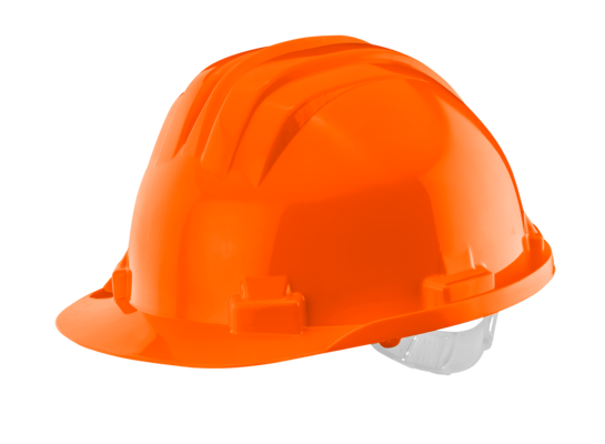 Kask ochronny atestowany, pomarańczowy