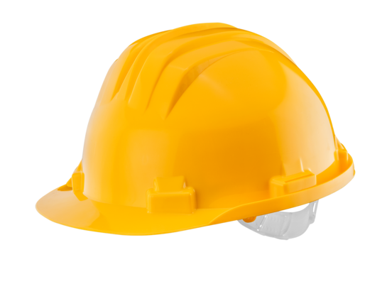 Kask ochronny atestowany, żółty