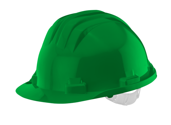 Kask ochronny atestowany, zielony